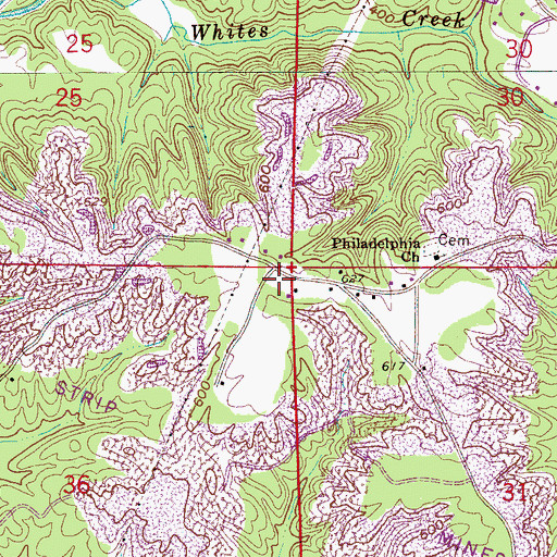Topographic Map of Wilson Number 1 Mine, AL