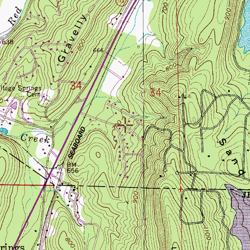 Topographic Map of Woodhaven, AL