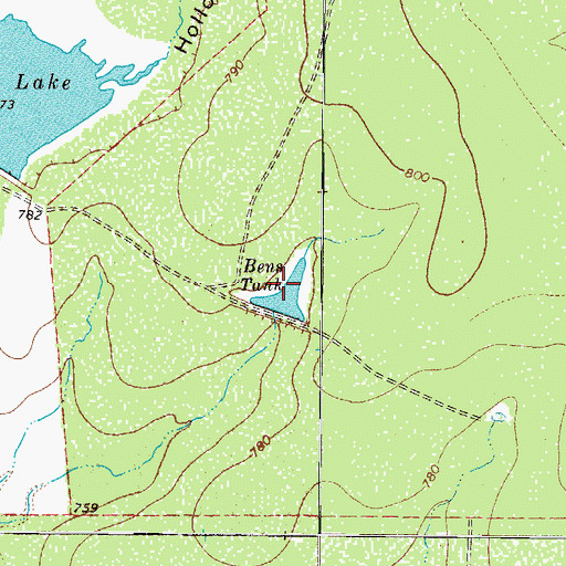Topographic Map of Bens Tank, TX
