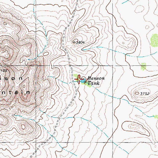 Topographic Map of Benson Tank, TX