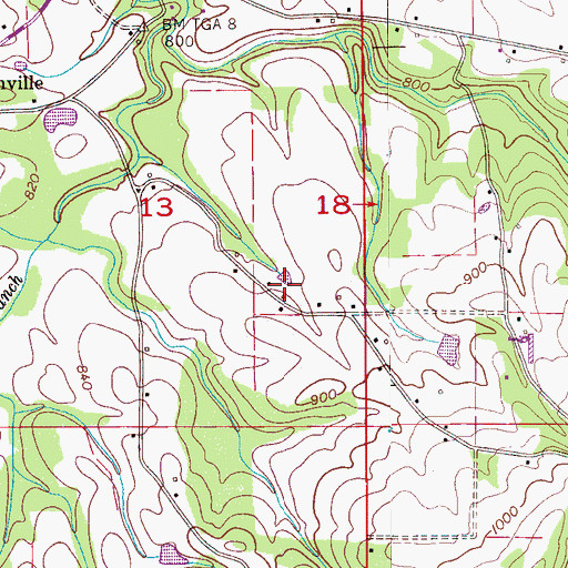 Topographic Map of Wynnville Creek, AL