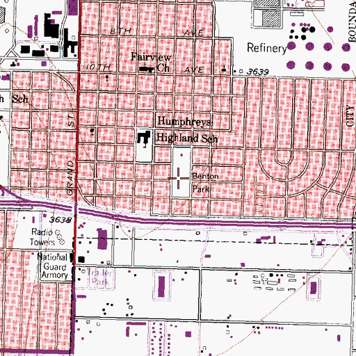 Topographic Map of Benton Park, TX