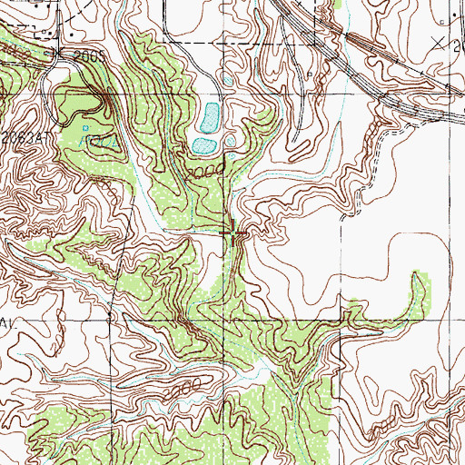 Topographic Map of Berkley Creek, TX