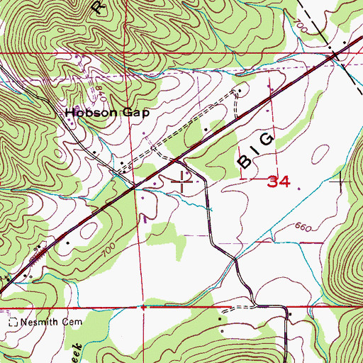 Topographic Map of Fowler (historical), AL