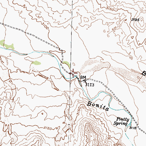 Topographic Map of Berry Sand Draw, TX
