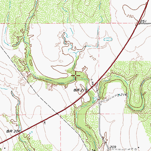 Topographic Map of Best Branch, TX