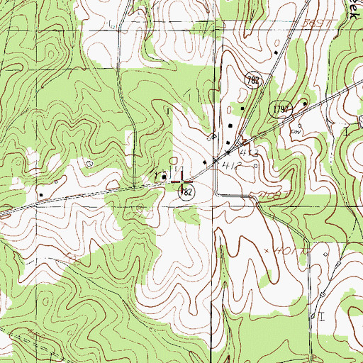 Topographic Map of Bethel Church, TX