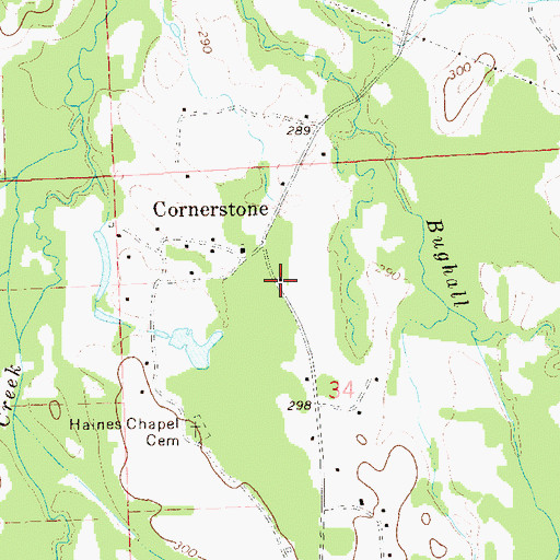 Topographic Map of Bascom Chapel, AL