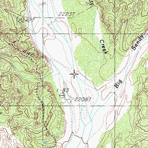 Topographic Map of Betty Creek, TX