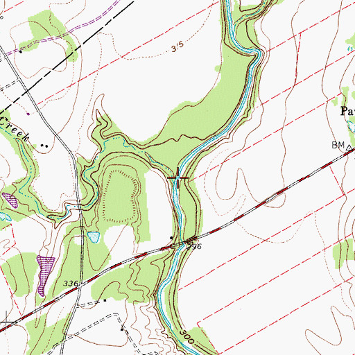 Topographic Map of Biala Creek, TX