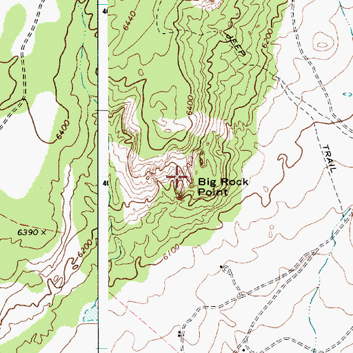 Topographic Map of Big Rock Point, AZ
