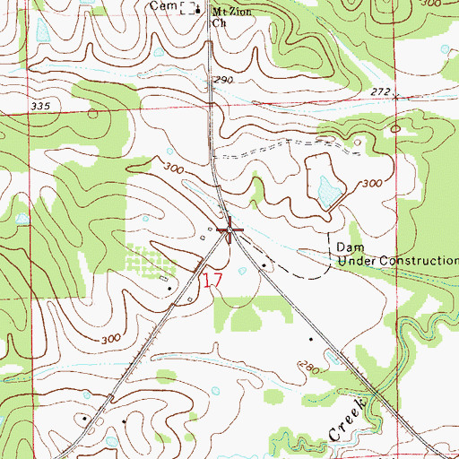 Topographic Map of Bucksnort (historical), AL