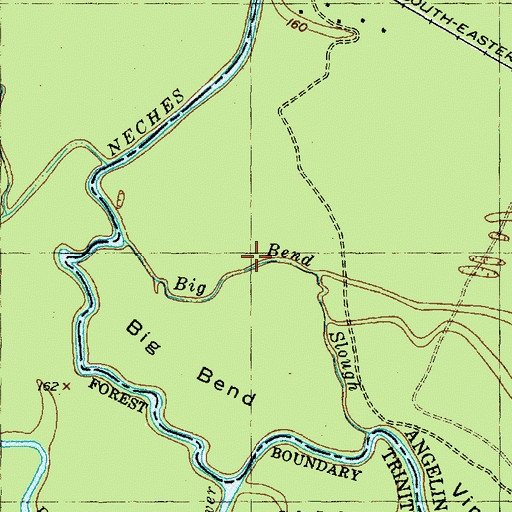 Topographic Map of Big Bend, TX