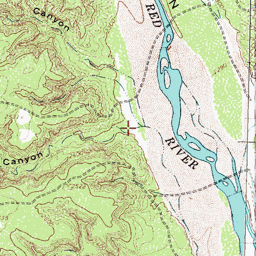 Topographic Map of Big Betty Canyon, TX