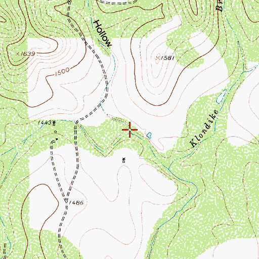Topographic Map of Big Blackjack Hollow, TX