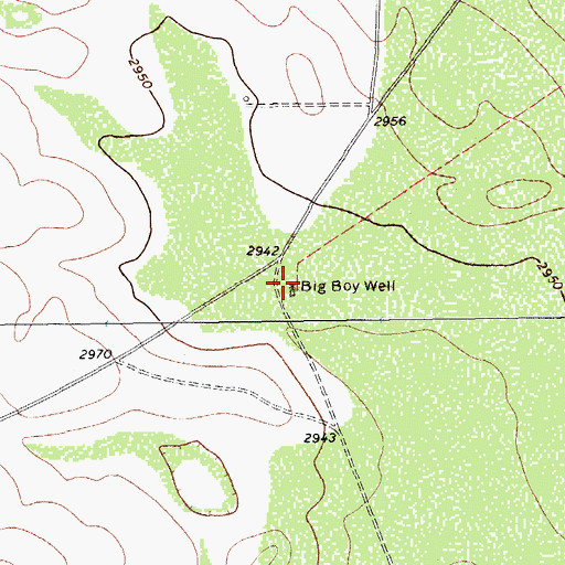 Topographic Map of Big Boy Well, TX