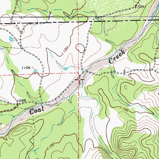 Topographic Map of Big Branch, TX