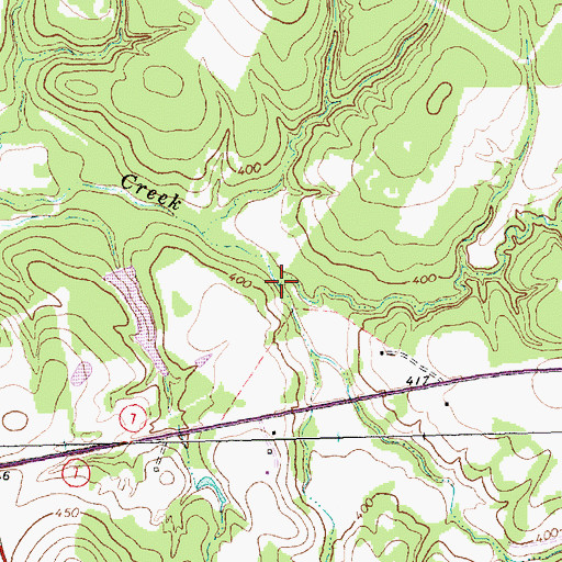 Topographic Map of Big Branch, TX