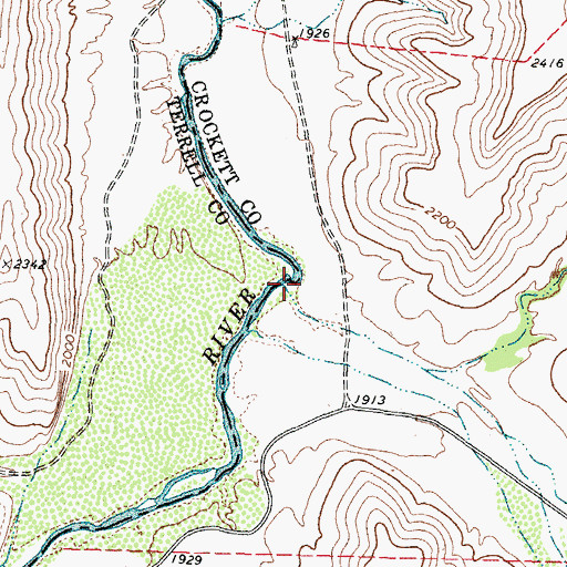 Topographic Map of Big Canyon, TX