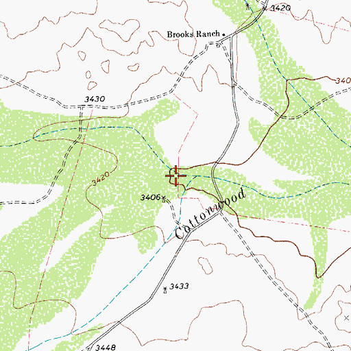 Topographic Map of Big Canyon Draw, TX