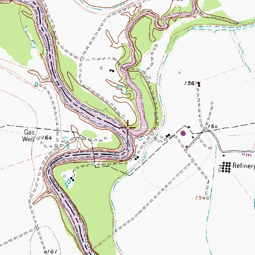Topographic Map of Big Creek, TX
