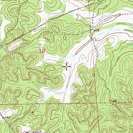 Topographic Map of Chananagi (historical), AL