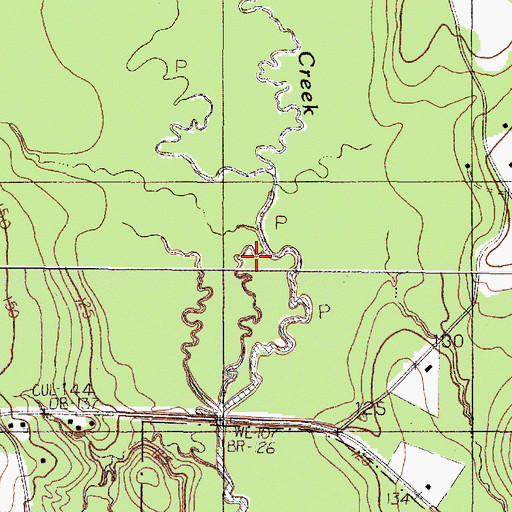 Topographic Map of Big Cypress Creek, TX