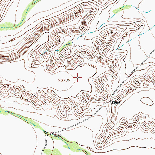Topographic Map of Big Divide, TX