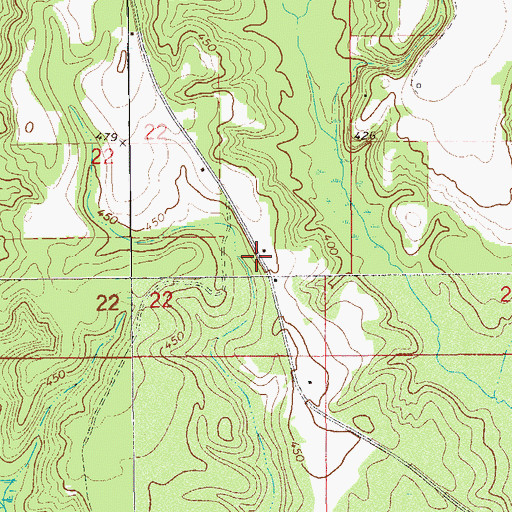 Topographic Map of Chestnut Ridge School (historical), AL
