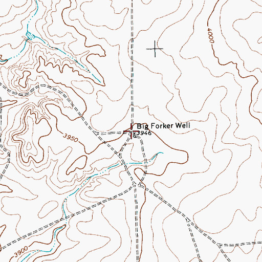 Topographic Map of Big Forker Well, TX