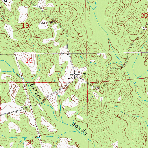 Topographic Map of Cope Cemetery, AL