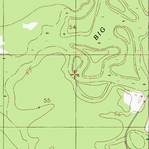 Topographic Map of Big Marsh, TX