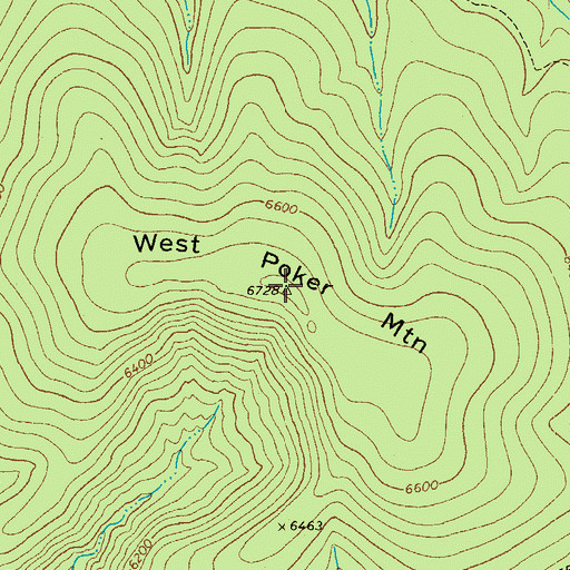 Topographic Map of West Poker Mountain, AZ
