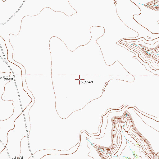 Topographic Map of Big Mesa, TX