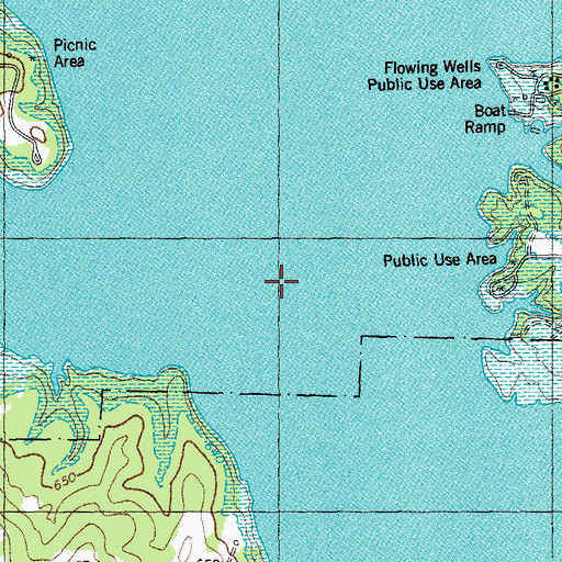 Topographic Map of Big Mineral Arm, TX