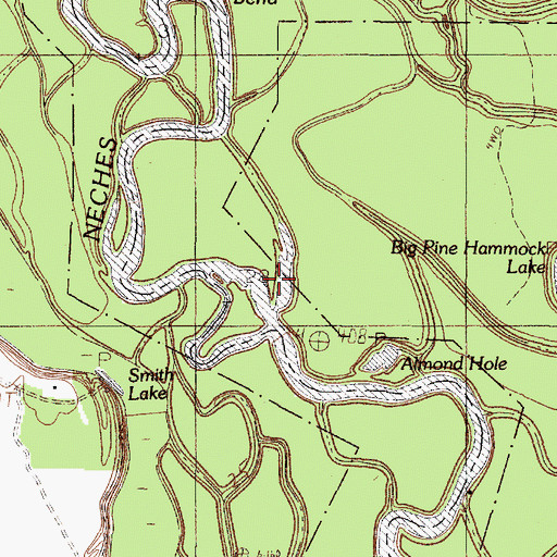 Topographic Map of Big Pine Hammock Lake, TX