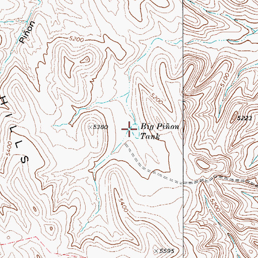 Topographic Map of Big Pion Tank, TX