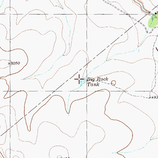 Topographic Map of Big Rock Tank, TX