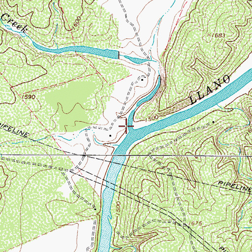Topographic Map of Big Saline Creek, TX