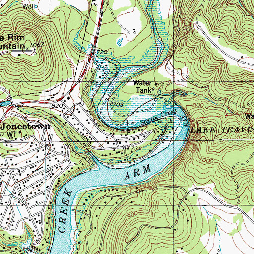 Topographic Map of Big Sandy Creek, TX