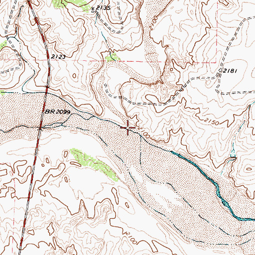 Topographic Map of Big Sandy Creek, TX