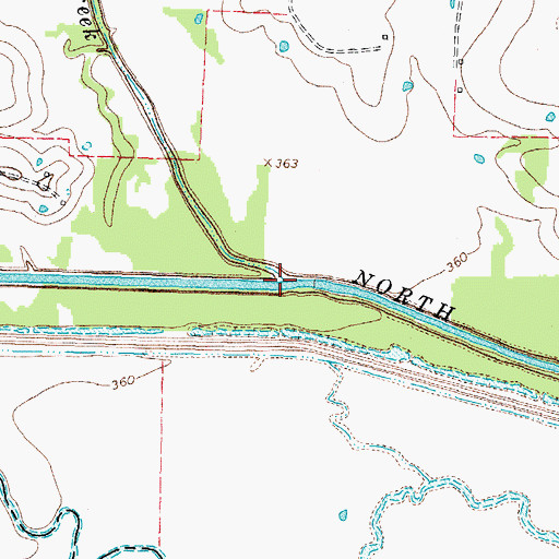Topographic Map of Big Sandy Creek, TX