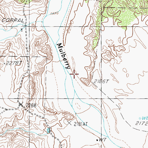 Topographic Map of Big Sandy Creek, TX