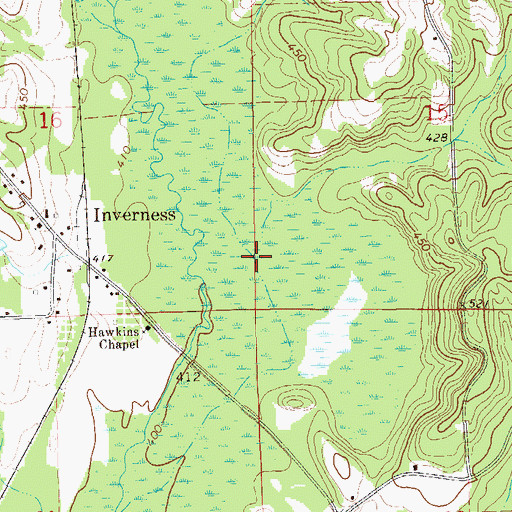 Topographic Map of Cypress Pond (historical), AL
