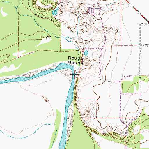 Topographic Map of Big Skid Creek, TX