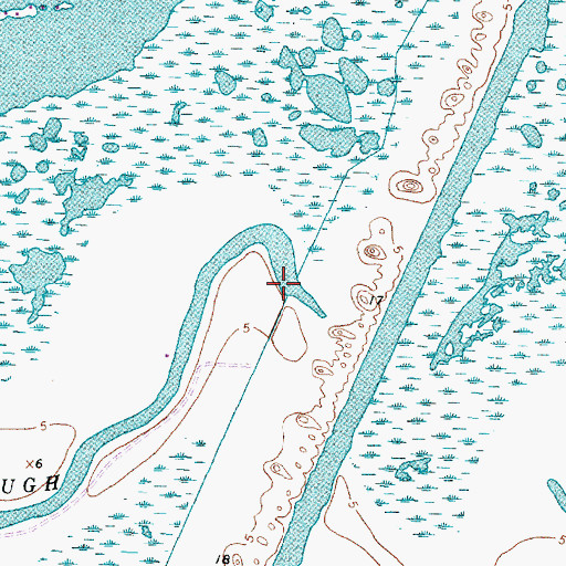 Topographic Map of Big Slough, TX