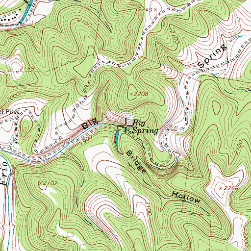 Topographic Map of Big Spring, TX
