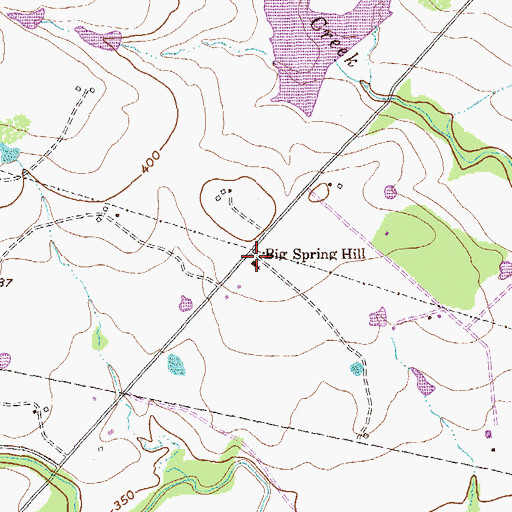 Topographic Map of Big Spring Hill Church, TX