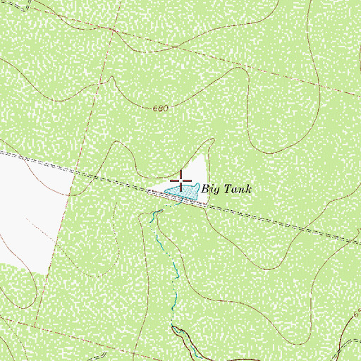 Topographic Map of Big Tank, TX