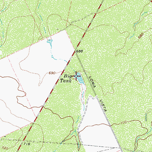 Topographic Map of Big Tank, TX
